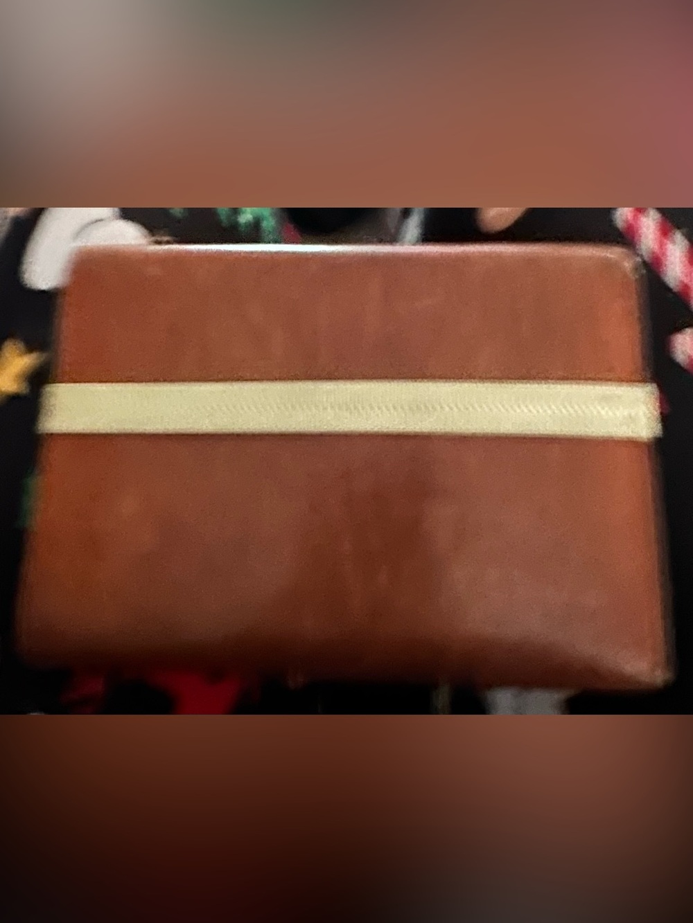 Tweeds Brown Leather Wallet with Cream Band